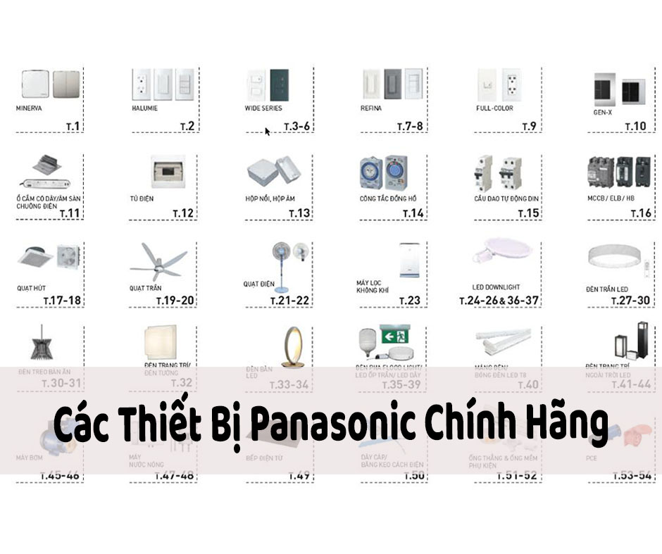 Các Dòng Thiết Bị Điện Panasonic Chính Hãng – Bảng Giá Thiết Bị Panasonic