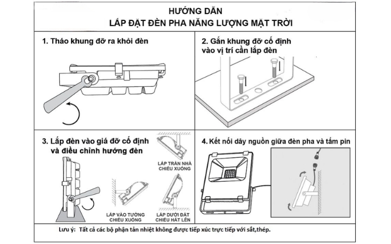 Hướng dẫn cách lắp đèn năng lượng mặt trời