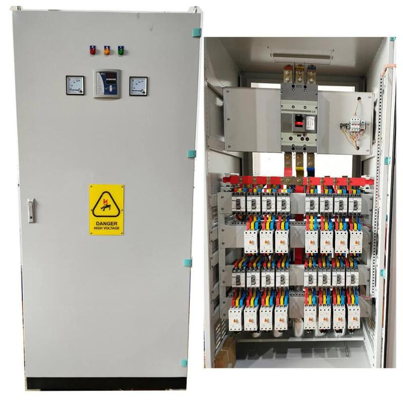 Tủ tụ bù gồm có: vỏ tủ, tụ bù, bộ điều khiển tụ bù, contactor, thiết bị bảo vệ, dây dẫn và phụ kiện