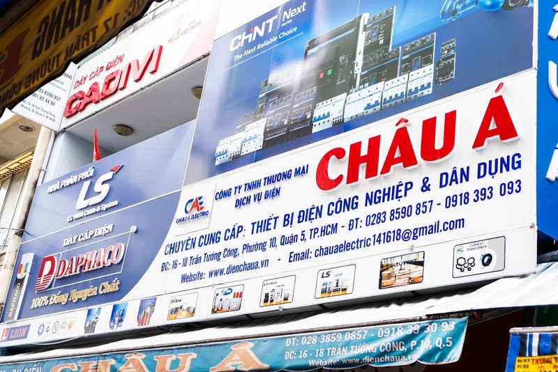 Cửa hàng thiết bị điện Điện Châu Á