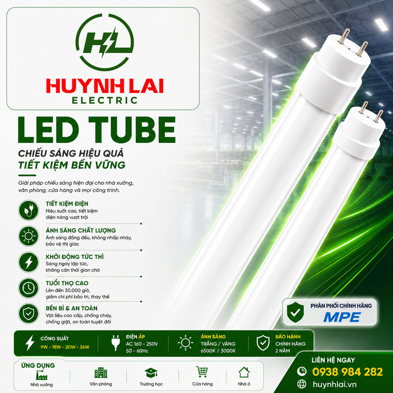 Đèn LED tube MPE